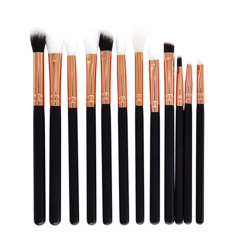 12pcs  Wooden Handle Soft Blending Makeup Brushes Set
